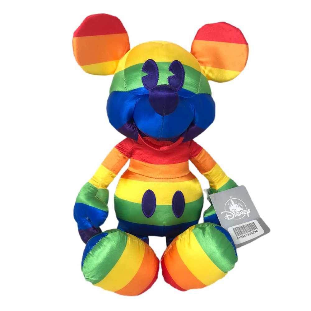 Disney Rainbow Mickey Plush - Red, Orange, Yellow, Green, Blue, Purple
